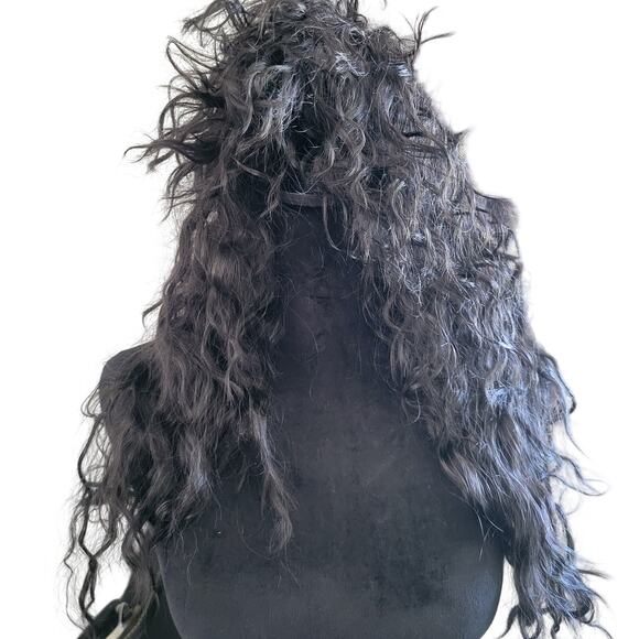 Gothic Dark Brown/Black Voluminous Curly Wig - Witch, Bellatrix Cosplay